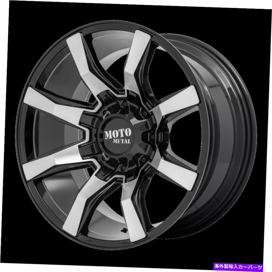 ホイール　４本セット 22x10 Moto Metal Mo804 Spider Glossブラック機械加工ホイール8x180（-18mm）セット4 22x10 Moto Metal MO804 Spider Gloss Black Machined Wheels 8x180 (-18mm) Set of 4【並行輸入品】