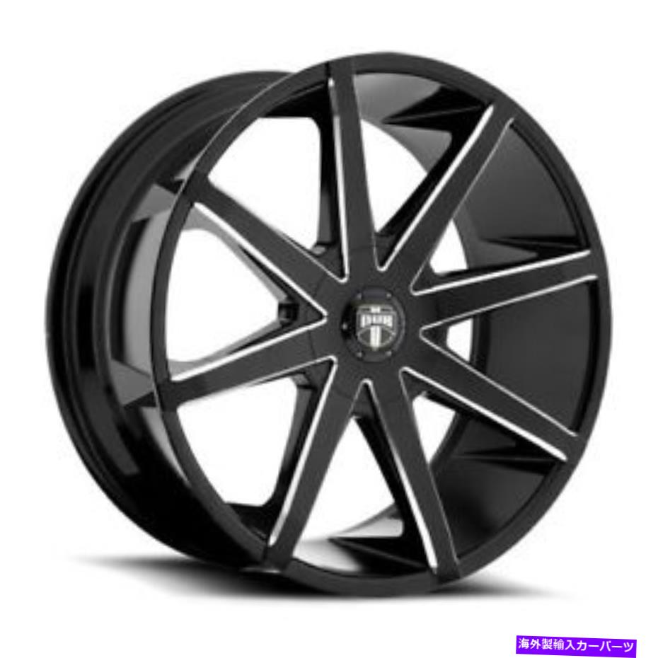 ホイール　４本セット 24x9.5 S109ダブプッシュグロスブラック＆ミルドホイール6x135/6x5.5（25mm）セット4 24x9.5 S109 Dub Push Gloss Black & Milled Wheels 6x135/6x5.5 (25mm) Set of 4【並行輸入品】｜Us Custom Parts Shop USDM