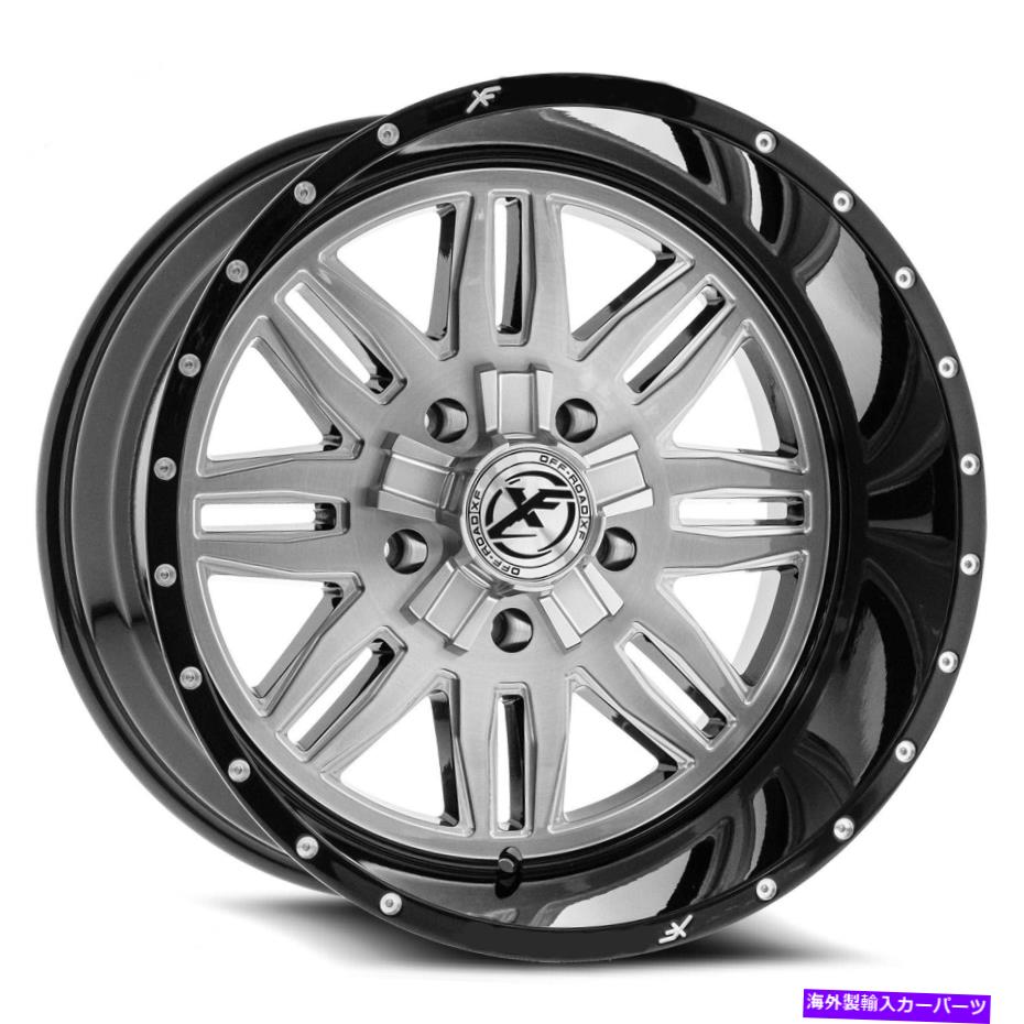 ホイール 4本セット 24x12 xfx flow xfx-303ブラシ付き製粉ホイール6x135/6x5.5(-44mm)セット4 24x12 XFX Flow XFX-303 Brushed Milled Wheels 6x135/6x5.5 (-44mm) Set of 4【並行輸入品】