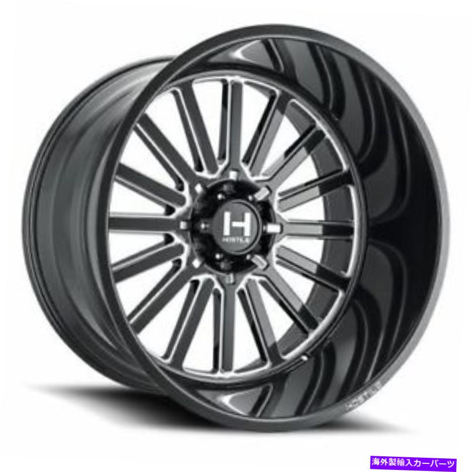 ホイール　４本セット 22x12敵対的なH127タイタンブレードカット（BLK＆ミルド）ホイール6x135（-44mm）セット4 22x12 Hostile H127 Titan Blade Cut (Blk & Milled) Wheels 6x135 (-44mm) Set of 4【並行輸入品】