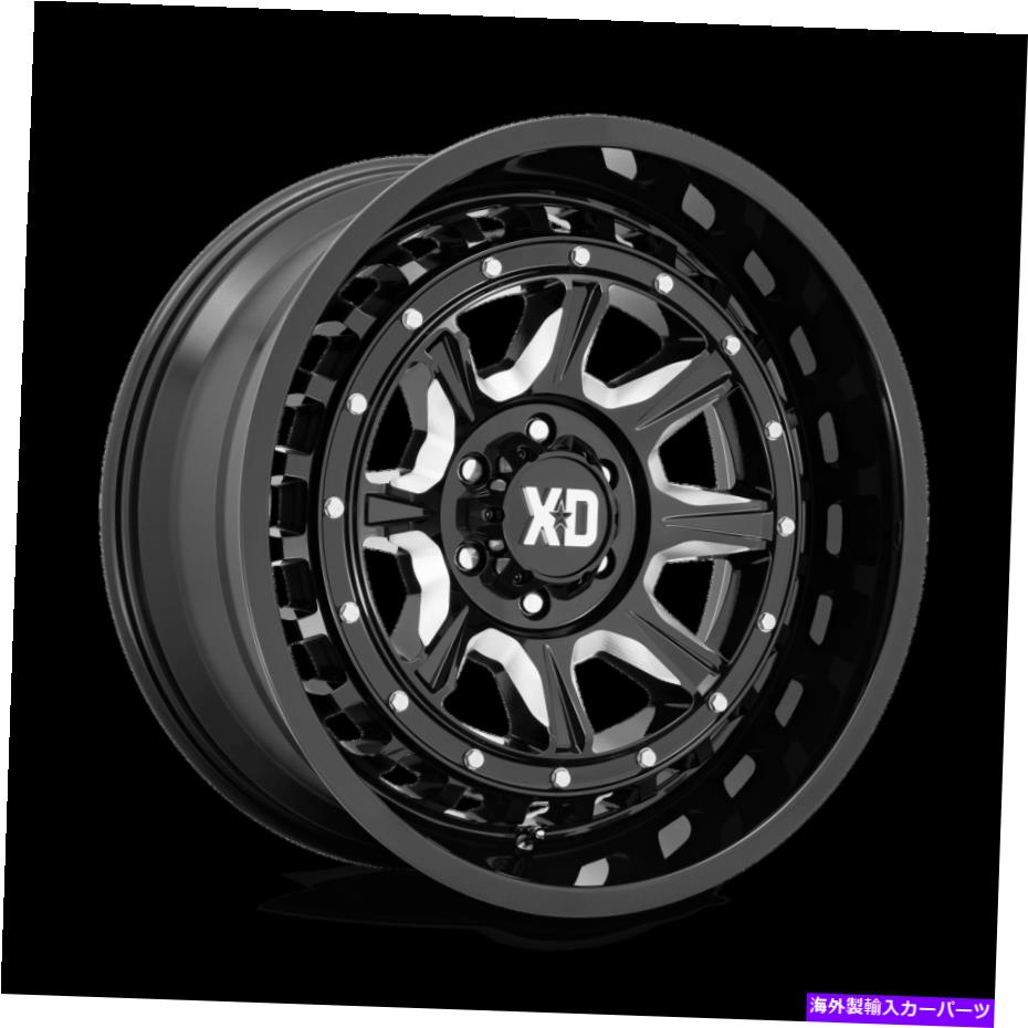ホイール　４本セット 22x10 XDシリーズXD866 Outlander Gloss Black Milled Wheels 8x170（-18mm）セット4 22x10 XD Series XD866 Outlander Gloss Black Milled Wheels 8x170 (-18mm) Set of 4【並行輸入品】