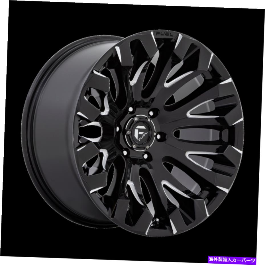 ホイール　４本セット 20x10燃料オフロードD828地震グロスブラックミリングホイール8x6.5（-18mm）セット4 20x10 Fuel Off-Road D828 Quake Gloss Black Milled Wheels 8x6.5 (-18mm) Set of 4【並行輸入品】