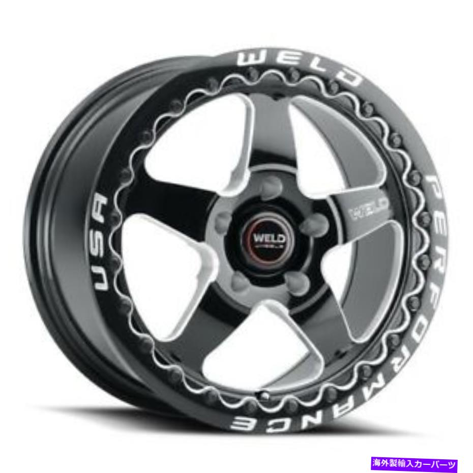 ホイール　４本セット 17x10溶接S904ベンチュラビードロックグロスブラックミリングホイール5x5（38mm）セット4 17x10 WELD S904 Ventura BEADLOCK Gloss Black Milled Wheels 5x5 (38mm) Set of 4【並行輸入品】