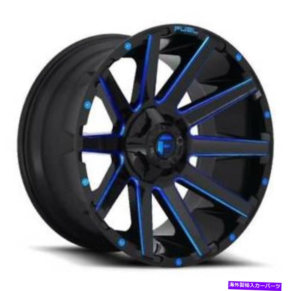 ホイール　４本セット 20x10 d644燃料contraグロスブラック＆ブルーホイール8x170（-18mm）セット4 20x10 D644 Fuel Contra Gloss Black & Blue Wheels 8x170 (-18mm) Set of 4【並行輸入品】