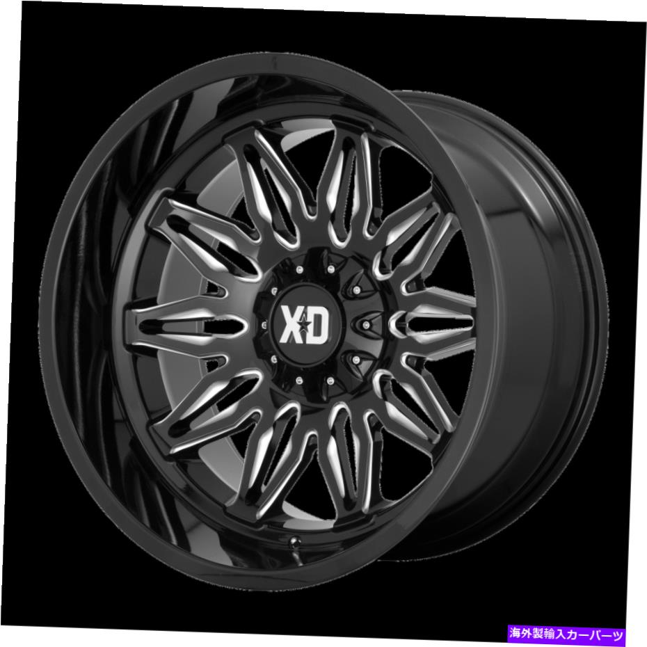 ホイール　４本セット 22x10 XDシリーズXD859ガンナーグロスブラックミリングホイール5x5/5x5.5（-18mm）セット4 22x10 XD Series XD859 Gunner Gloss Black Milled Wheel 5x5/5x5.5 (-18mm) Set of 4【並行輸入品】