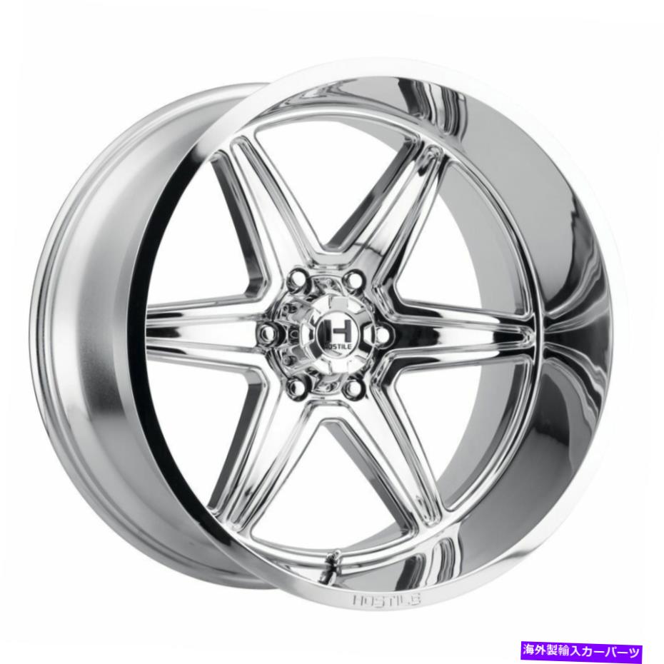 ホイール　４本セット 22x10敵対的なH117毒鎧メッキ（クロム）ホイール6x135（-25mm）セット4 22x10 Hostile H117 Venom Armor Plated (Chrome) Wheels 6x135 (-25mm) Set of 4【並行輸入品】｜Us Custom Parts Shop USDM