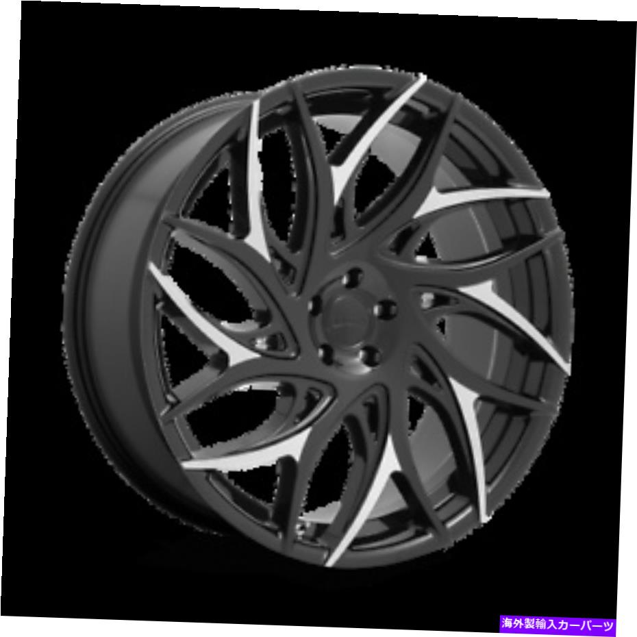 ホイール　４本セット 22x9ダブ1PC S259 G.O.A.T.グロスブラック機械加工ホイール5x120（35mm）セット4 22x9 DUB 1PC S259 G.O.A.T. Gloss Black Machined Wheels 5x120 (35mm) Set of 4【並行輸入品】