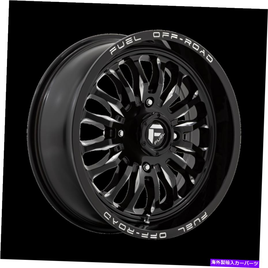 ホイール　４本セット 22x7 Fuel UTV D821 ARC UTV GLOSS BLACK MILLED WHEELS 4x156（13mm）4のセット 22x7 Fuel UTV D821 Arc UTV Gloss Black Milled Wheels 4x156 (13mm) Set of 4【並行輸入品】