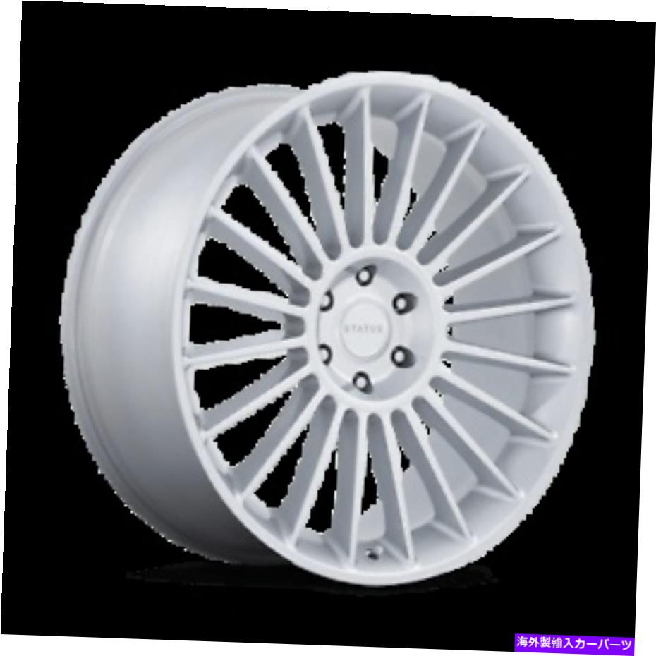 ホイール　４本セット 24x10ステータスVenti Gloss Silver Wheels 5x112（20mm）セット4 24x10 Status Venti Gloss Silver Wheels 5x112 (20mm) Set of 4【並行輸入品】