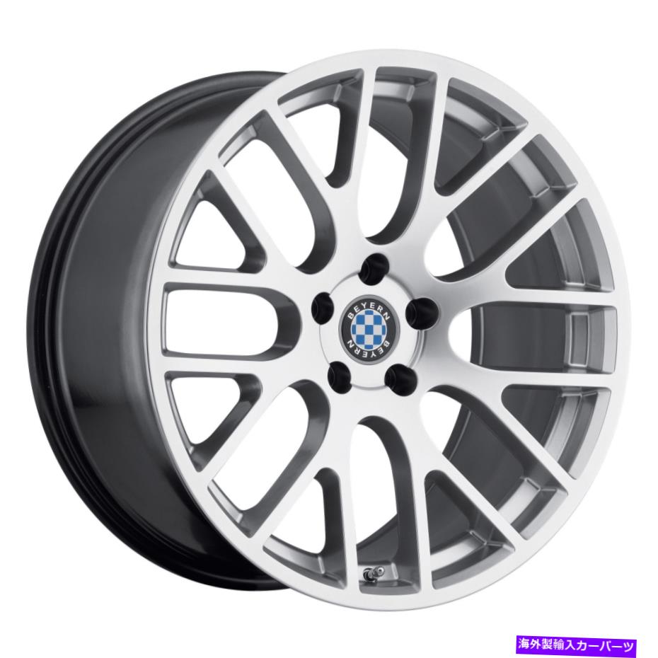 ホイール　４本セット 20x10 Beyern Spartan Hyper SilverWheels 5x120（20mm）セット4 20x10 Beyern Spartan Hyper Silver Wheels 5x120 (20mm) Set of 4【並行輸入品】