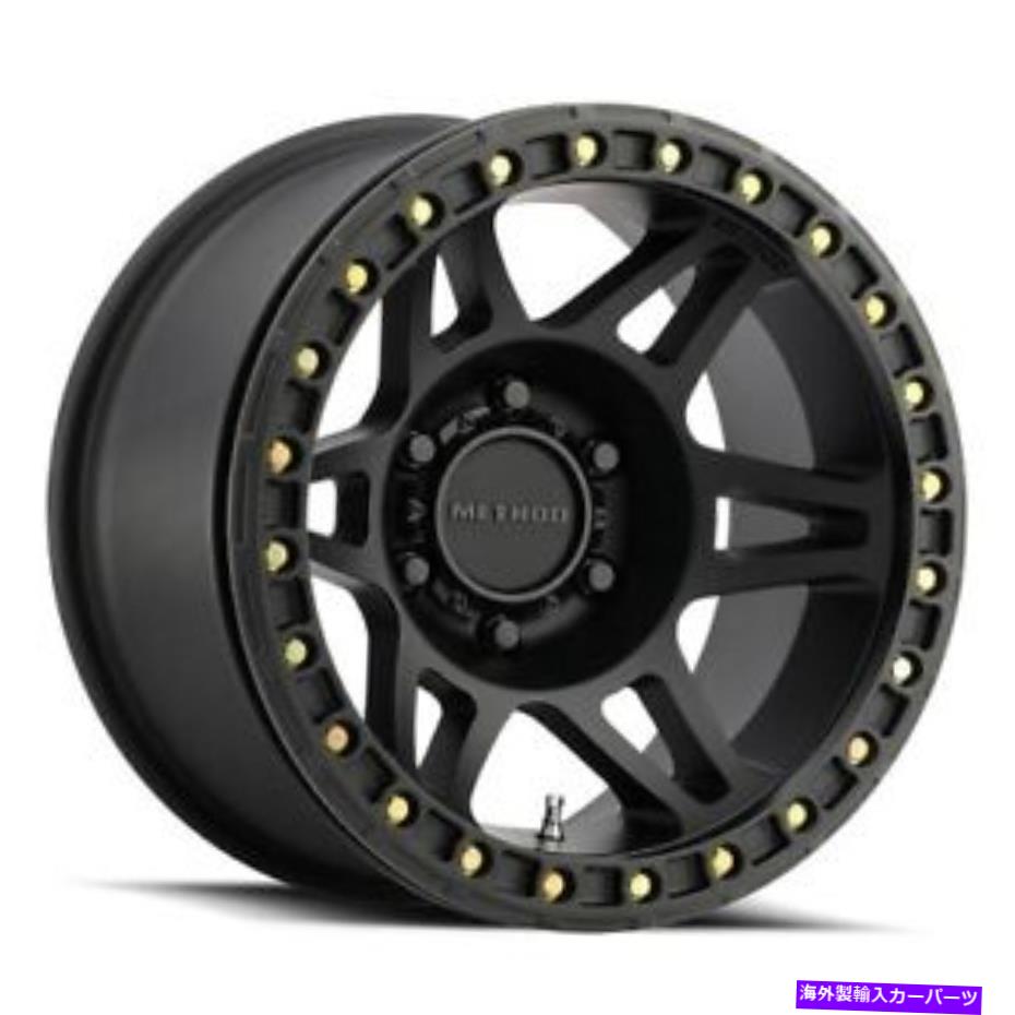 ホイール　４本セット 17x9メソッドMR106ビードロックマットブラックホイール6x5.5（-44mm）セット4 17x9 Method MR106 BEADLOCK Matte Black Wheels 6x5.5 (-44mm) Set of 4【並行輸入品】