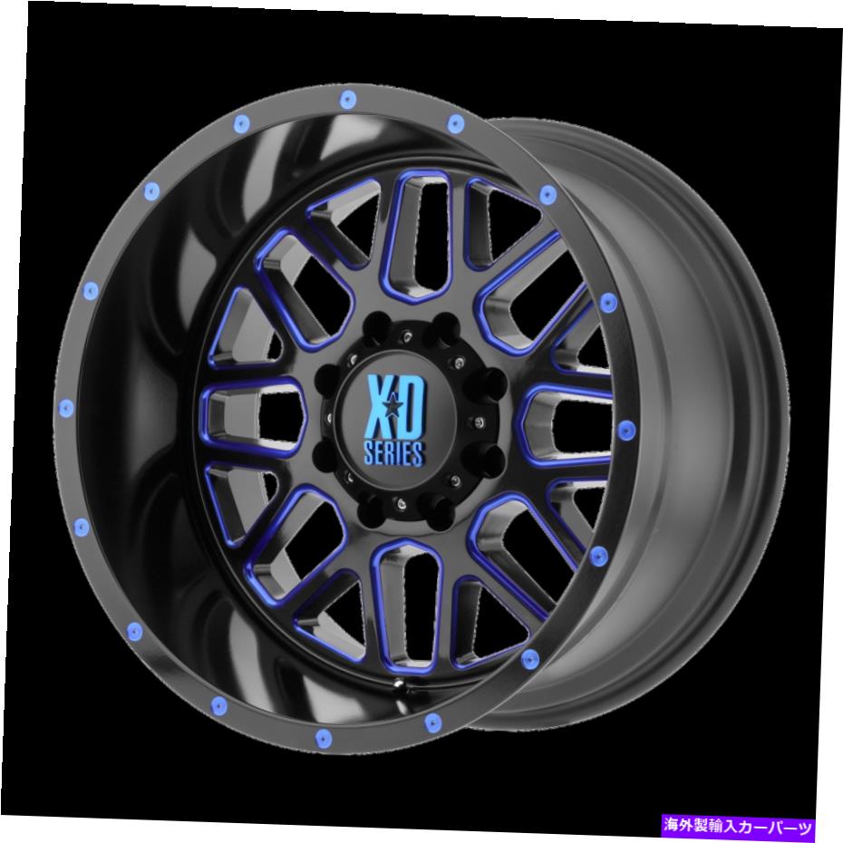 ホイール　４本セット 20x10 XDシリーズXD820ブラックミリングW/ブルーの色合いホイール8x170（-24mm）セット4 20x10 XD Series XD820 Black Milled W/Blue Tint Wheels 8x170 (-24mm) Set of 4【並行輸入品】