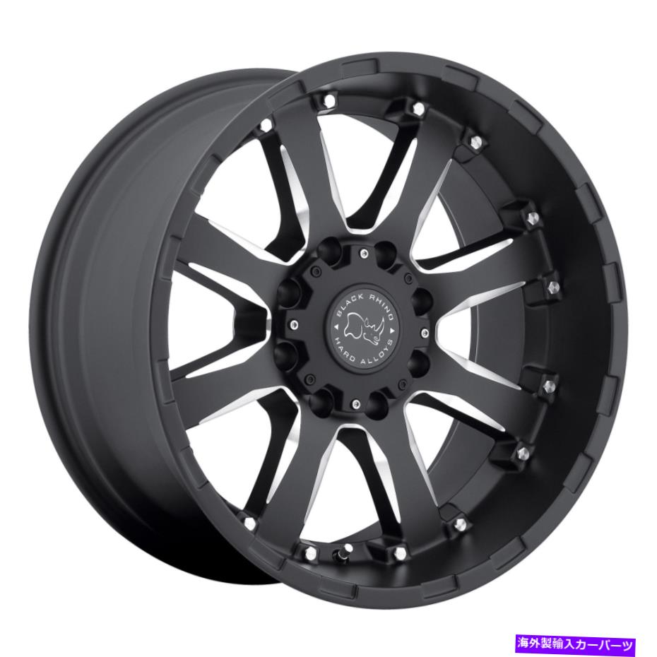 ホイール　４本セット 20x10 Black Rhino Sierra Gloss Black＆Milled Wheels 8x6.5（-23mm）セット4 20x10 Black Rhino Sierra Gloss Black & Milled Wheels 8x6.5 (-23mm) Set of 4【並行輸入品】｜Us Custom Parts Shop USDM