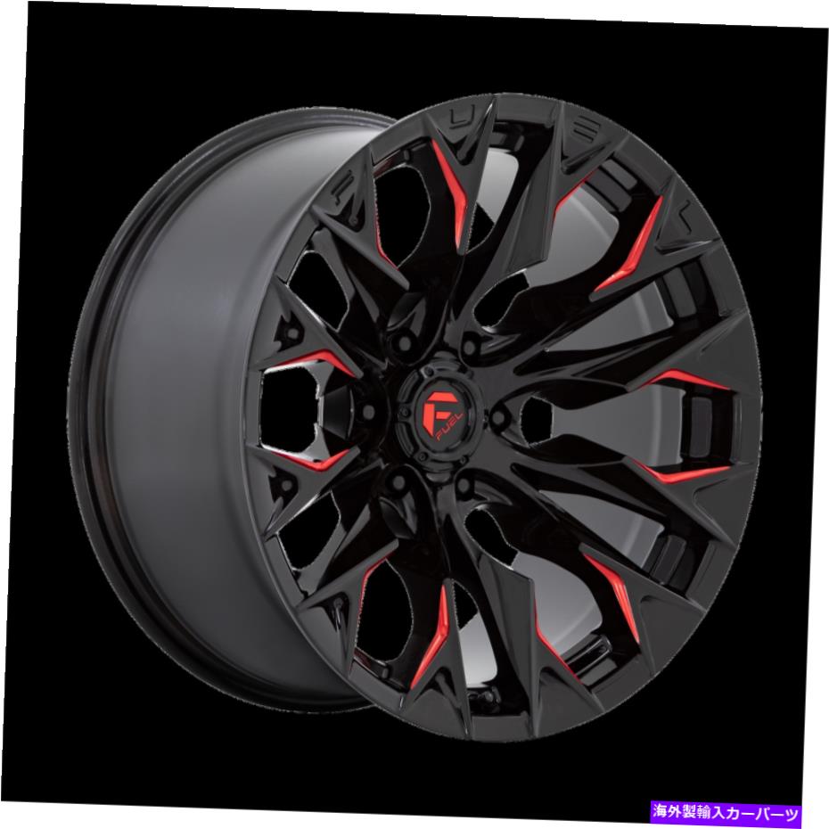 ホイール　４本セット 22x10燃料オフロードD823 Flame Black Milled Red Wheels 6x5.5（-18mm）セット4 22x10 Fuel Off-Road D823 Flame Black Milled Red Wheels 6x5.5 (-18mm) Set of 4【並行輸入品】