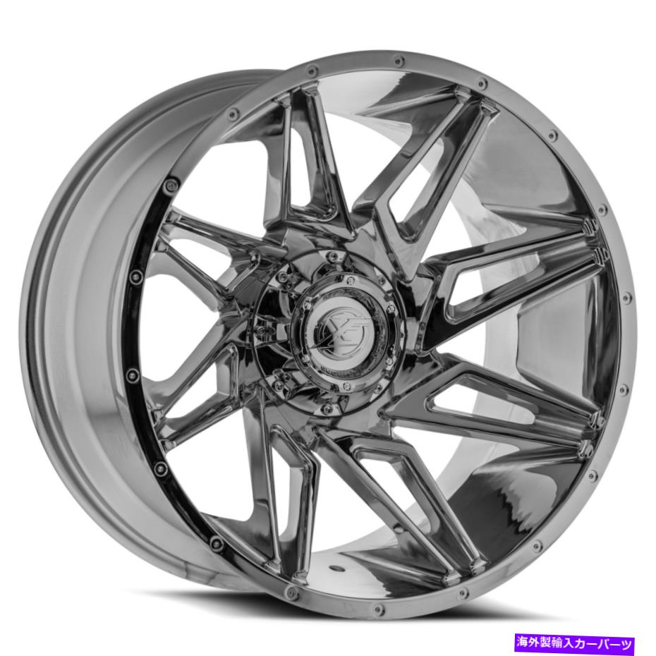 ホイール　４本セット 20x10 XFオフロードXF-218クロムホイール5x5/5x5.5（-24mm）セット4 20x10 XF Off-Road XF-218 Chrome Wheels 5x5/5x5.5 (-24mm) Set of 4【並行輸入品】
