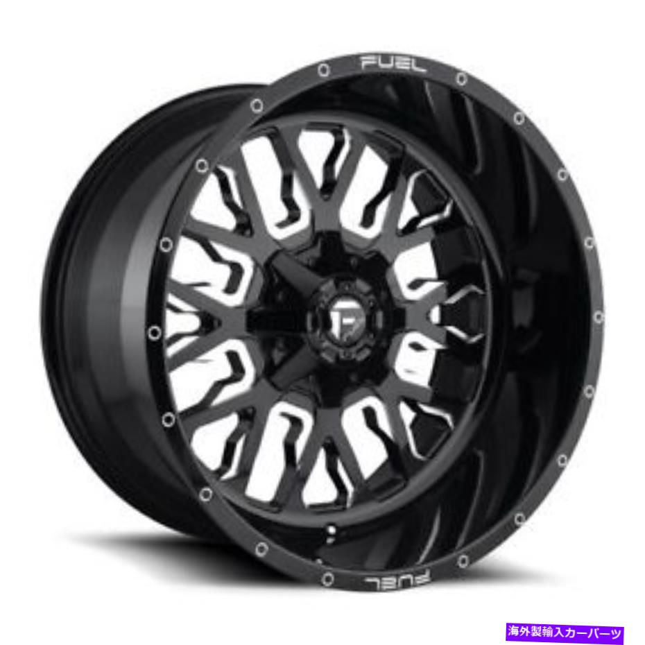 ホイール　４本セット 22x10 D611燃料ストロークグロスブラック＆ミルドホイール5x5.5/5x150（10mm）セット4 22x10 D611 Fuel Stroke Gloss Black & Milled Wheels 5x5.5/5x150 (10mm) Set of 4【並行輸入品】