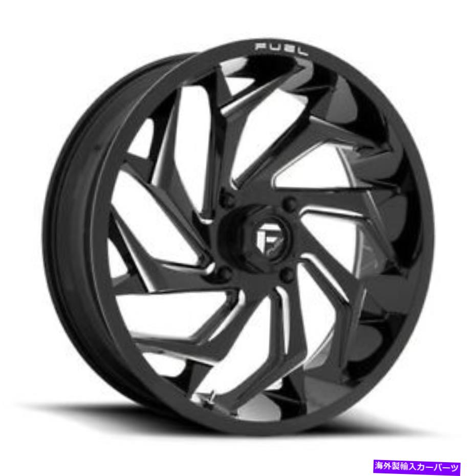 ホイール　４本セット 22x7 Fuel UTV D753反応光沢ブラックミリングホイール4x156（13mm）4のセット 22x7 Fuel UTV D753 REACTION Gloss Black Milled Wheel 4x156 (13mm) Set of 4【並行輸入品】