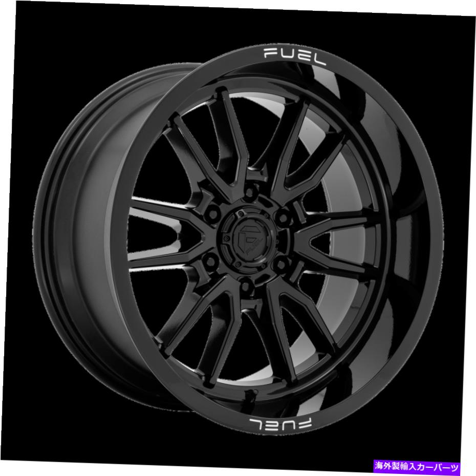 ホイール　４本セット 22x12燃料1PC D760クラッシュグロスブラックホイール8x6.5（-44mm）セット4 22x12 Fuel 1pc D760 CLASH Gloss Black Wheel 8X6.5 (-44mm) Set of 4【並行輸入品】