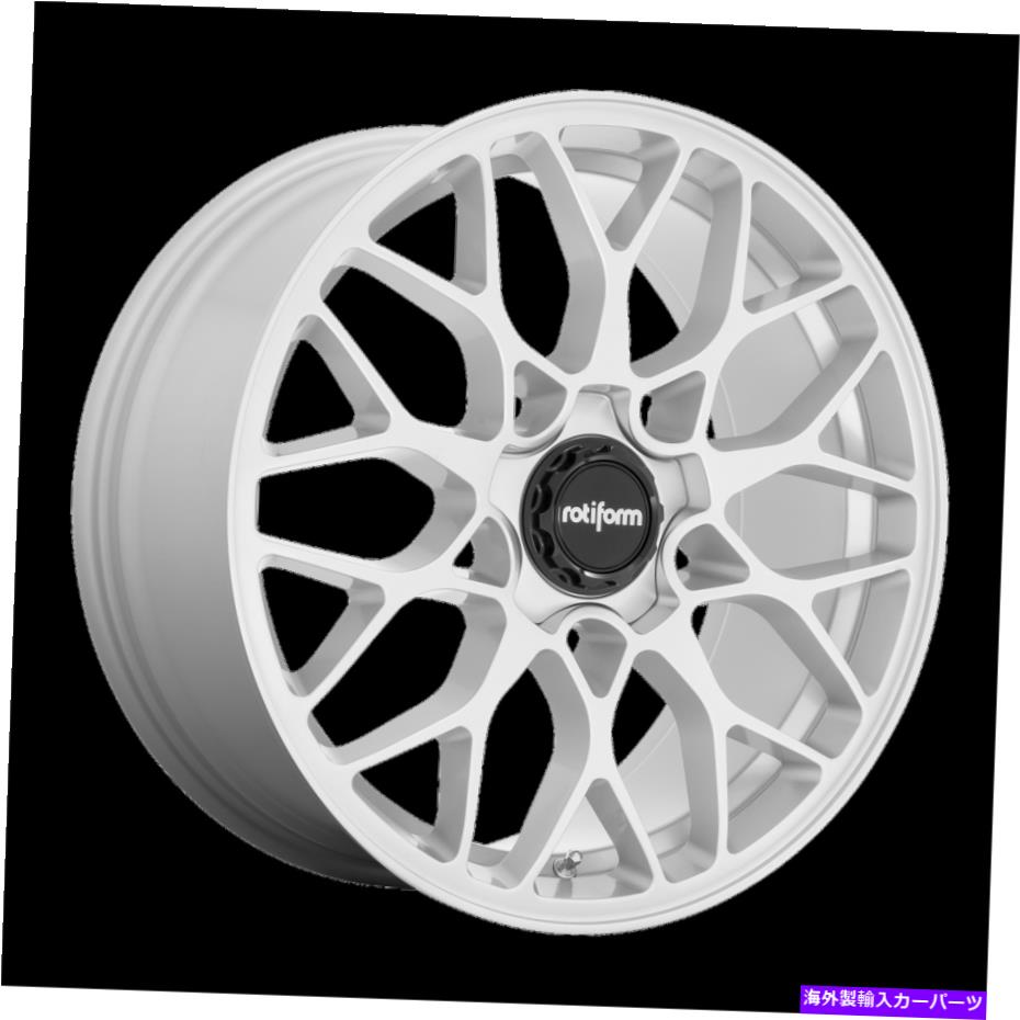 ホイール　４本セット 20x10.5 Rotiform 1PC R189グロスシルバーホイール5x4.5（40mm）セット4 20x10.5 Rotiform 1pc R189 Gloss Silver Wheel 5x4.5 (40mm) Set of 4【並行輸入品】