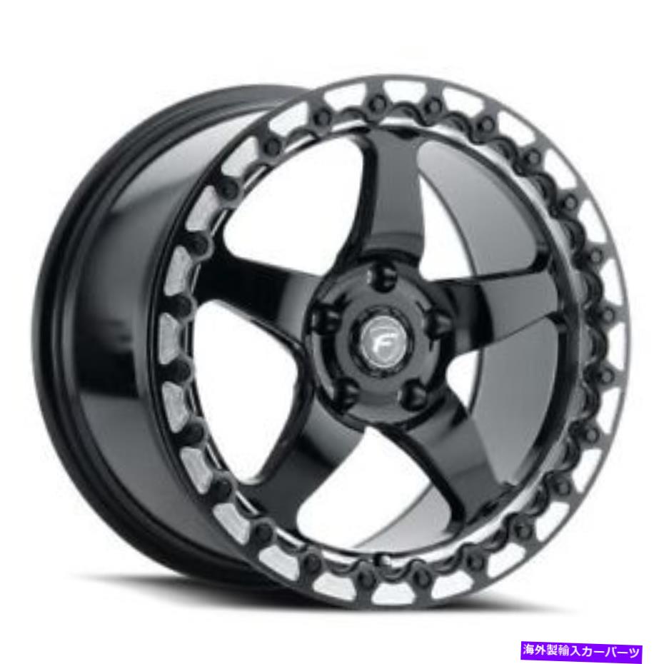 ホイール　４本セット 15x10 forgestar f001 d5ビードロックグロスブラックマッハホイール5x4.5（25mm）セット4 15x10 Forgestar F001 D5 BEADLOCK Gloss Black Mach Wheels 5x4.5 (25mm) Set of 4【並行輸入品】