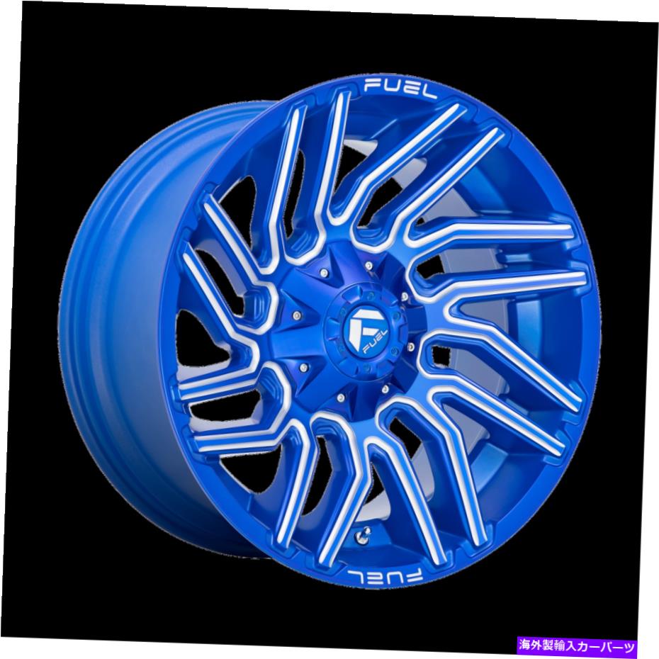 ホイール　４本セット 22x10燃料D774台風陽極酸化青いミルドホイール5x5.5/5x150（-18mm）セット4セット 22x10 Fuel D774 Typhoon Anodized Blue Milled Wheels 5x5.5/5x150 (-18mm) Set of 4【並行輸入品】