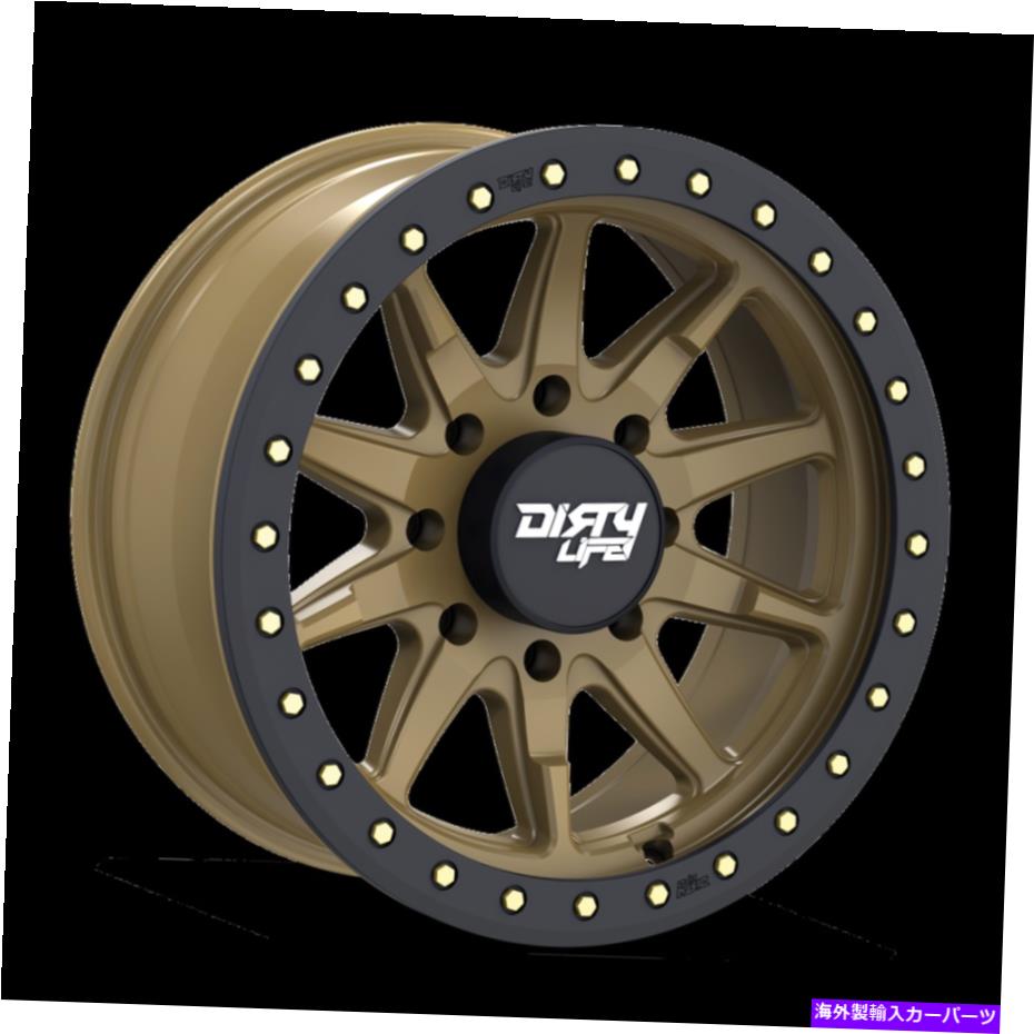 ホイール　４本セット 20x9ダーティライフDT-2サテンゴールドホイール8x170（0mm）4のセット 20x9 DIRTY LIFE DT-2 Satin Gold Wheels 8x170 (0mm) Set of 4【並行輸入品】｜Us Custom Parts Shop USDM