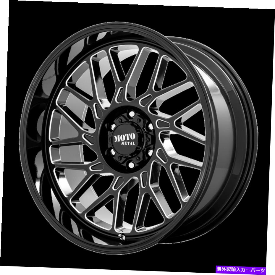 ホイール　４本セット 22x10 Moto Metal Mo805 Gloss Black Milled Wheel 5x5（-18mm）セット4のセット 22x10 Moto Metal MO805 Gloss Black Milled Wheel 5x5 (-18mm) Set of 4【並行輸入品】