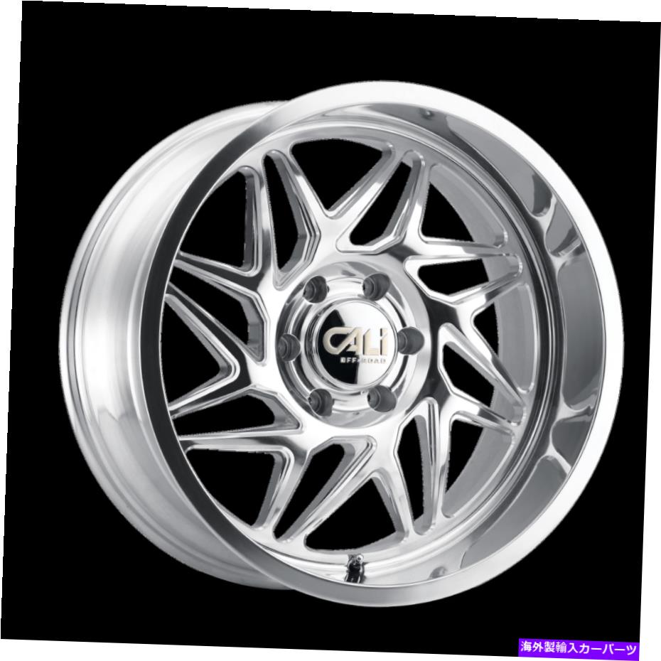 ホイール　４本セット 20x10オフロードジェミニポリッシュホイール5x5（-25mm）セット4のセット 20x10 CALI OFF-ROAD Gemini Polished Wheels 5x5 (-25mm) Set of 4【並行輸入品】｜Us Custom Parts Shop USDM