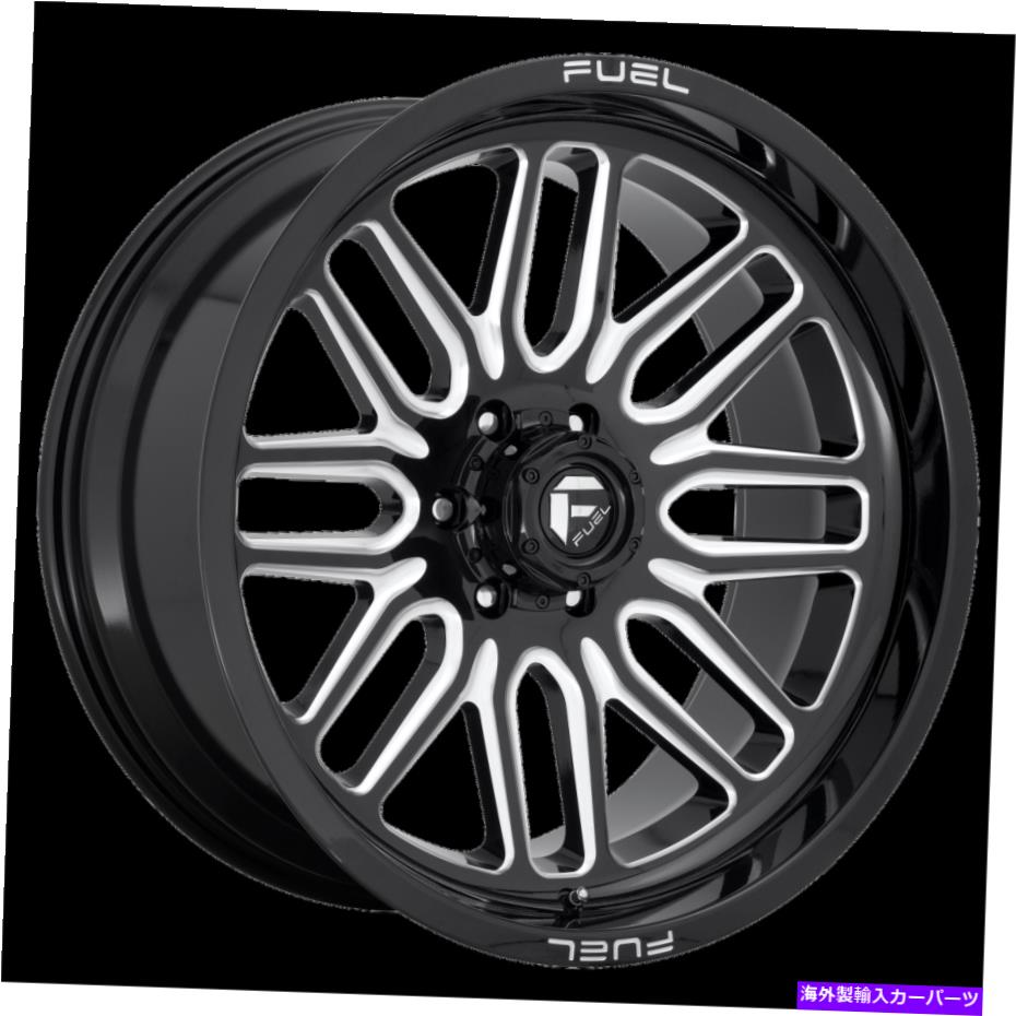 ホイール　４本セット 22x12燃料D662イグナイトグロスブラックミリングホイール8x170（-43mm）セット4 22x12 Fuel D662 Ignite Gloss Black Milled Wheels 8x170 (-43mm) Set of 4【並行輸入品】