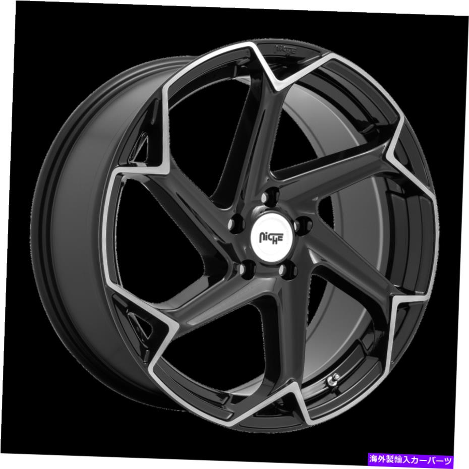 ホイール　４本セット 20x10.5ニッチ1PC M255フラッシュグロスブラックブラシホイール5x4.5（40mm）セット4 20x10.5 Niche 1pc M255 FLASH Gloss Black Brushed Wheel 5x4.5 (40mm) Set of 4【並行輸入品】