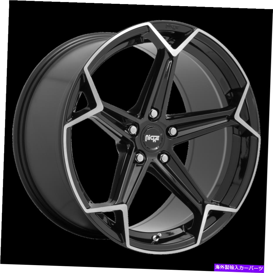 ホイール　４本セット 20x10.5ニッチ1PC M259矢印グロスブラックブラシホイール5x112（40mm）セット4 20x10.5 Niche 1pc M259 ARROW Gloss Black Brushed Wheel 5x112 (40mm) Set of 4【並行輸入品】