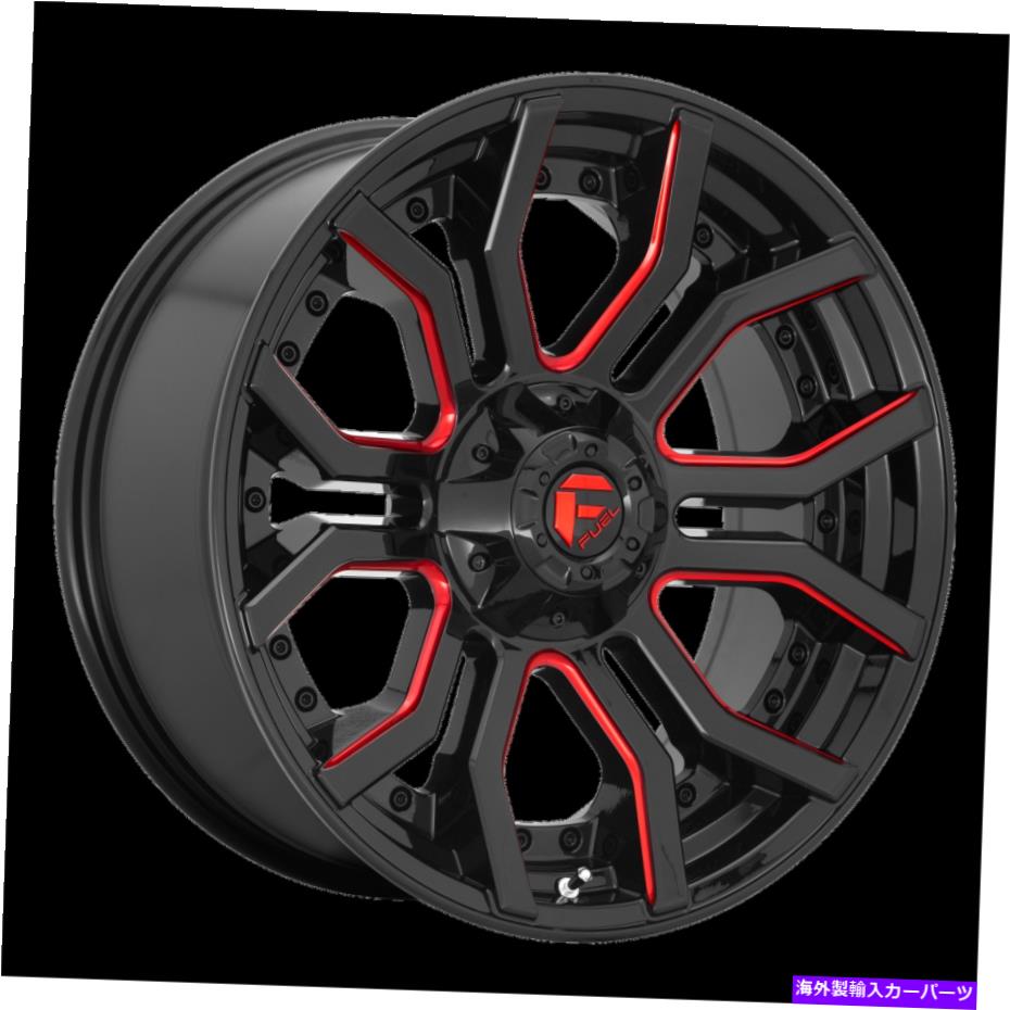 ホイール　４本セット 24x12 Fuel D712 Rage Gloss Black Red Tinted Clear Wheel 8x170（-44mm）セット4セット 24x12 Fuel D712 Rage Gloss Black Red Tinted Clear Wheel 8x170 (-44mm) Set of 4【並行輸入品】