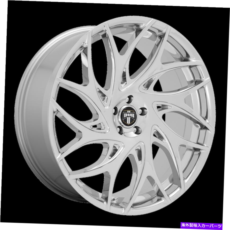 ホイール　４本セット 22x9ダブ1PC S258 G.O.A.T. 4のクロムホイール5x4.5（35mm）セット 22x9 DUB 1pc S258 G.O.A.T. Chrome Wheel 5x4.5 (35mm) Set of 4【並行輸入品】