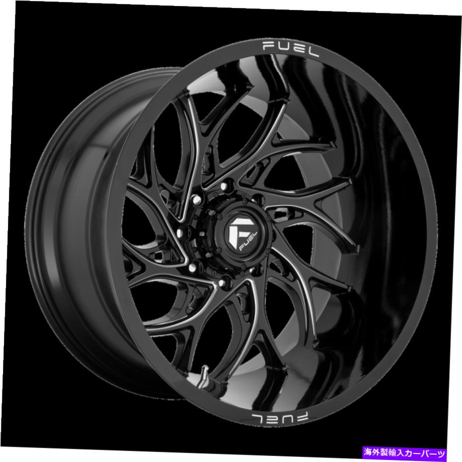 ホイール 4本セット 24x11燃料1PC D741ランナーグロスブラックミリングホイール6x5.5(0mm)セット4のセット 24x11 Fuel 1pc D741 RUNNER Gloss Black Milled Wheel 6x5.5 (0mm) Set of 4【並行輸入品】