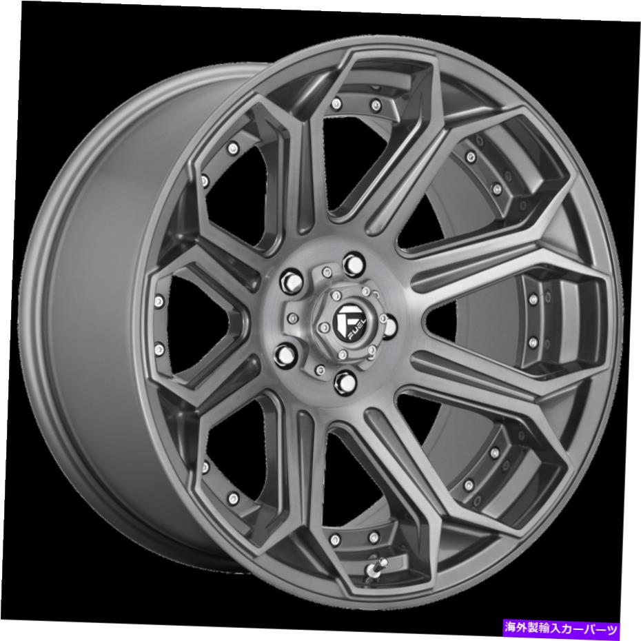 ホイール　４本セット 22x10燃料D705包囲ブラッシュガンメタルホイール8x170（-18mm）セット4 22x10 Fuel D705 Siege Brushed Gun Metal Wheel 8x170 (-18mm) Set of 4【並行輸入品】