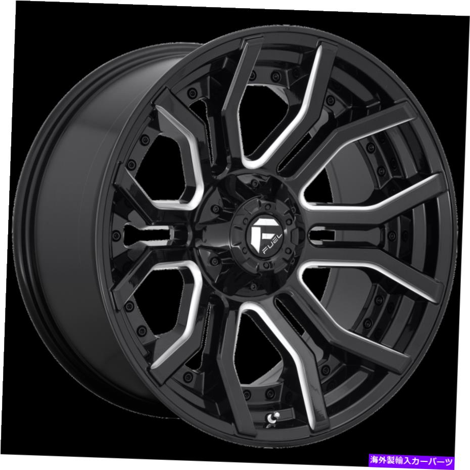 ホイール　４本セット 22x10 Fuel D711 Rage Gloss Black Milled Wheels 6x135/6x5.5（-18mm）4のセット 22x10 Fuel D711 Rage Gloss Black Milled Wheels 6x135/6x5.5 (-18mm) Set of 4【並行輸入品】