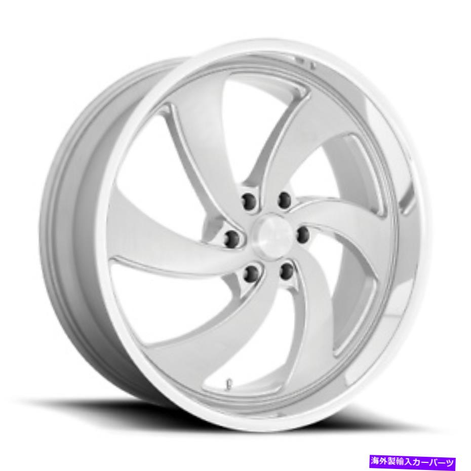 ホイール　４本セット 24x10 US Mags U134 Desperado Silvブラシ方向ホイール6x5.5（25mm）セット4 24x10 US Mags U134 Desperado Silv Brush DIRECTIONAL Wheels 6x5.5 (25mm) Set of 4【並行輸入品】