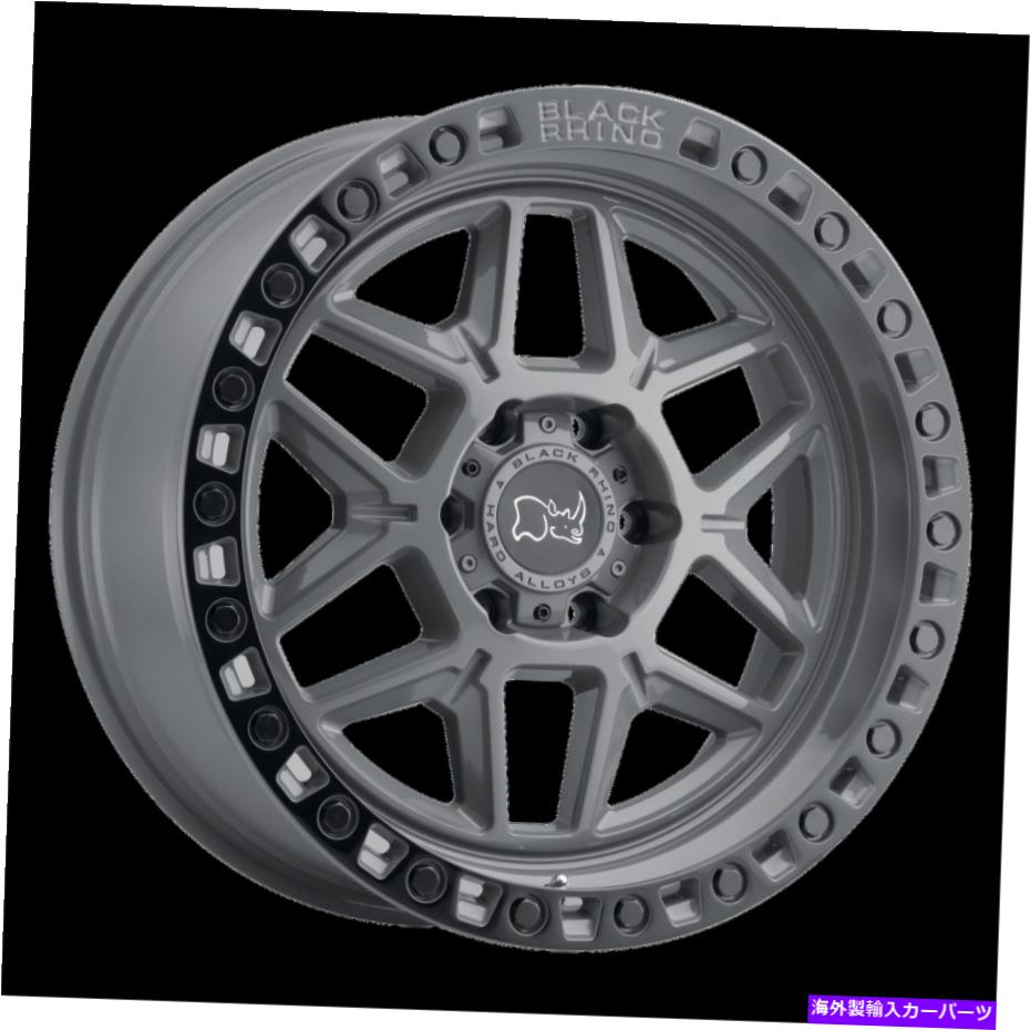 ホイール　４本セット 20x9ブラックリノケルソバトルシップグレーw/ブラックリングホイール5x120（0mm）セット4のセット 20x9 Black Rhino Kelso Battleship Gray W/Black Ring Wheels 5x120 (0mm) Set of 4【並行輸入品】