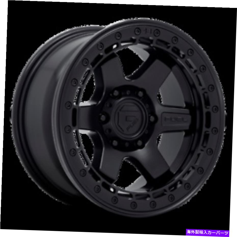 ホイール　４本セット 17x8.5燃料1PC D122ブロックビードロックマットブラックホイール6x5.5（0mm）セット4 17x8.5 Fuel 1PC D122 BLOCK BEADLOCK Matte Black Wheels 6x5.5 (0mm) Set of 4【並行輸入品】