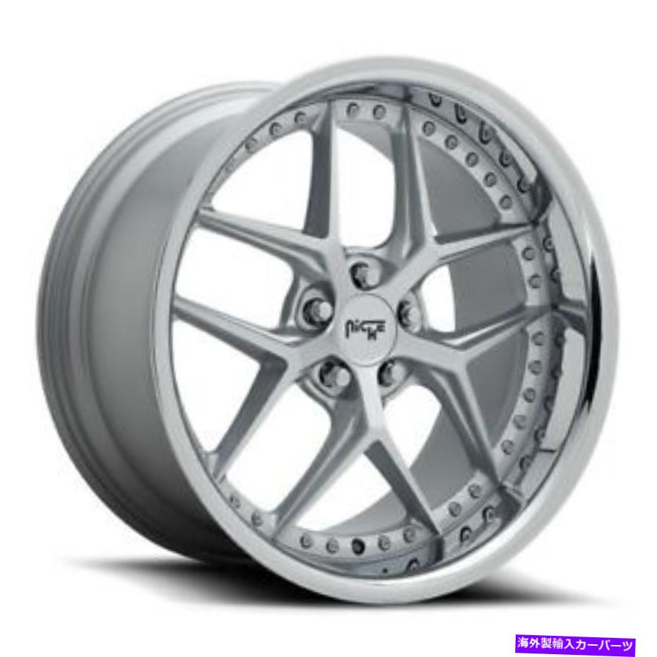 ホイール　４本セット 20x10.5 m225ニッチバイスマットシルバーホイール5x120（35mm）セット4 20x10.5 M225 Niche Vice Matte Silver Wheels 5x120 (35mm) Set of 4【並行輸入品】｜Us Custom Parts Shop USDM