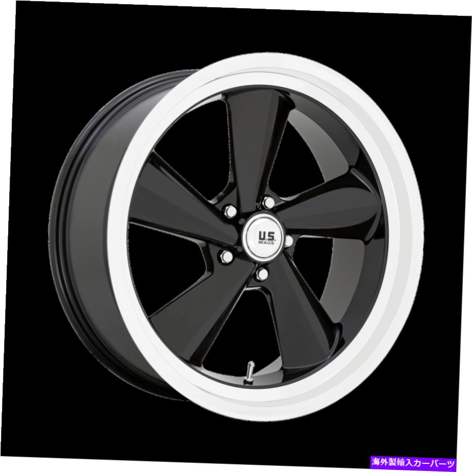 ホイール　４本セット 22x10.5 US Mags U136 TS GLOSS BLACK W/DIAMOND CUT LIPホイール5x5（0mm）セット4のセット 22x10.5 US Mags U136 TS Gloss Black W/Diamond Cut Lip Wheels 5x5 (0mm) Set of 4【並行輸入品】｜Us Custom Parts Shop USDM