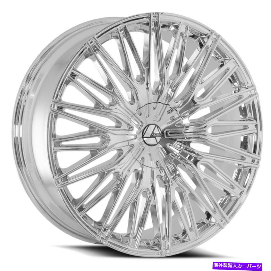 ホイール　４本セット 22x9.5 azara aza-522ナノクロムホイール5x115/5x120（15mm）セット4 22x9.5 Azara AZA-522 Nano Chrome Wheels 5x115/5x120 (15mm) Set of 4【並行輸入品】 401,940円