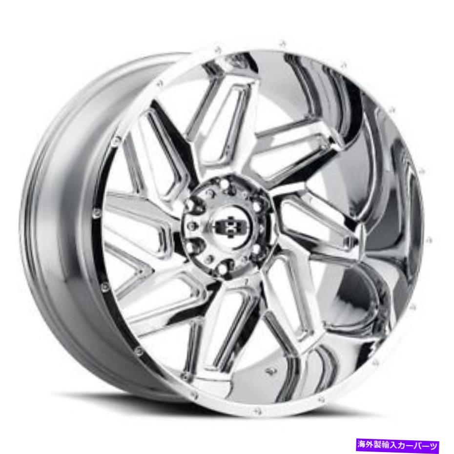 ホイール 4本セット 20x12ビジョンオフロード361スパイダークロムホイール6x5.5(-57mm)セット4 20x12 Vision Off-Road 361 Spyder Chrome Wheels 6x5.5 (-57mm) Set of 4【並行輸入品】