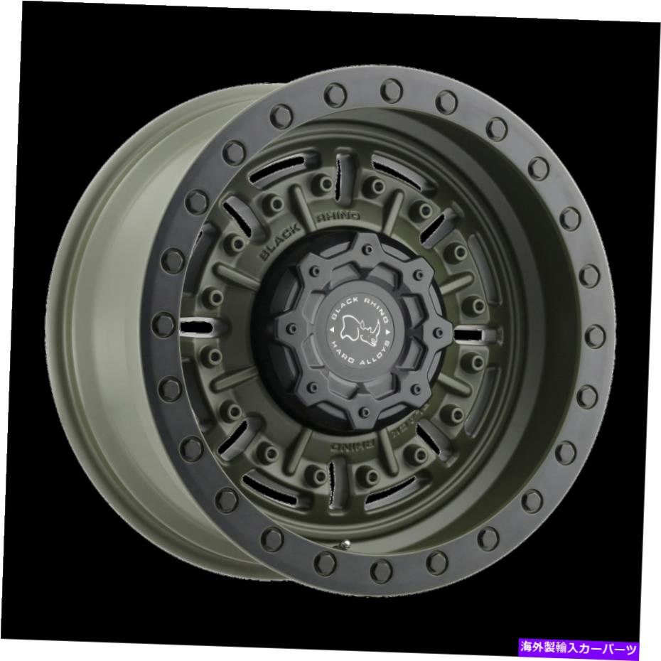 ホイール　４本セット 20x9.5ブラックリーノエイブラムスオリーブドラブグリーンホイール6x5.5（-2mm）セット4 20x9.5 Black Rhino Abrams Olive Drab Green Wheels 6x5.5 (-2mm) Set of 4【並行輸入品】