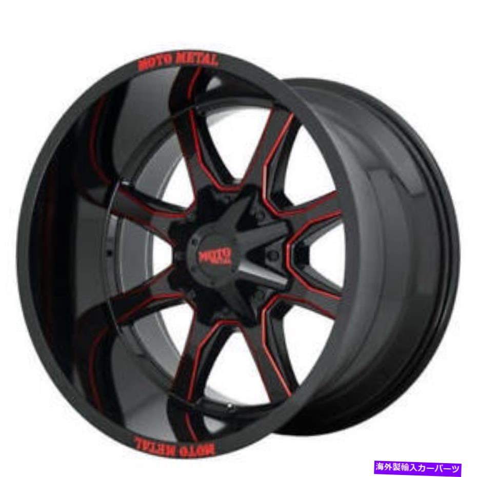 ホイール　４本セット （4）20x9 "Moto Metal Wheels MO970 GLOSS BLACK MILLED W RED TINT OFF ROAD（B41） (4) 20x9" Moto Metal Wheels MO970 Gloss Black Milled w Red Tint Off Road (B41)【並行輸入品】｜Us Custom Parts Shop USDM
