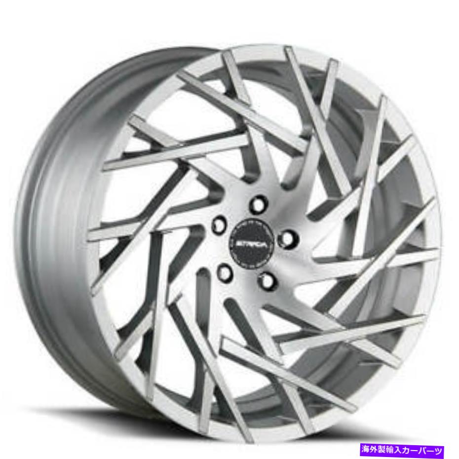 ホイール　４本セット （4）20 "ストラダホイールnidoシルバーブラシ付きリム（b1） (4) 20" Strada Wheels Nido Silver Brushed Rims(B1)【並行輸入品】｜Us Custom Parts Shop USDM