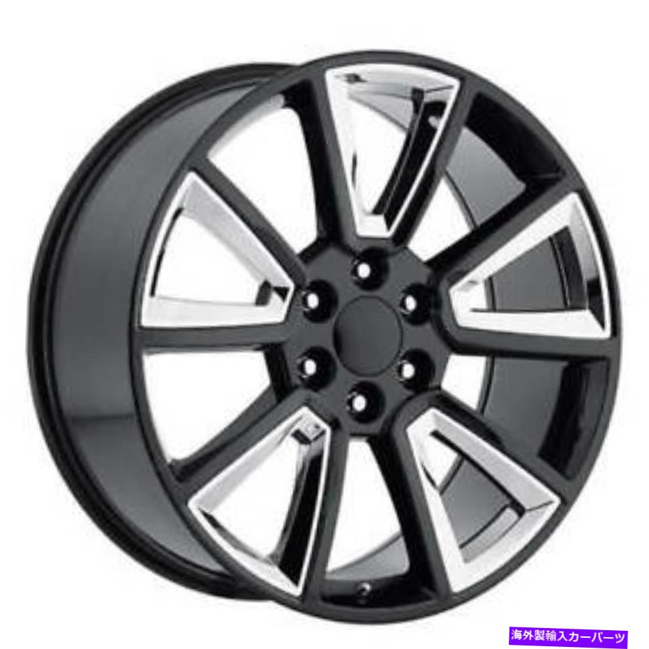 ホイール　４本セット （4）22 "Chevy Tahoe Wheels Fr 57 Chrome Inserts OEM Replica Rims（B2） (4) 22" Chevy Tahoe Wheels FR 57 Black with Chrome Inserts OEM Replica Rims(B2)【並行輸入品】｜Us Custom Parts Shop USDM 360,608円