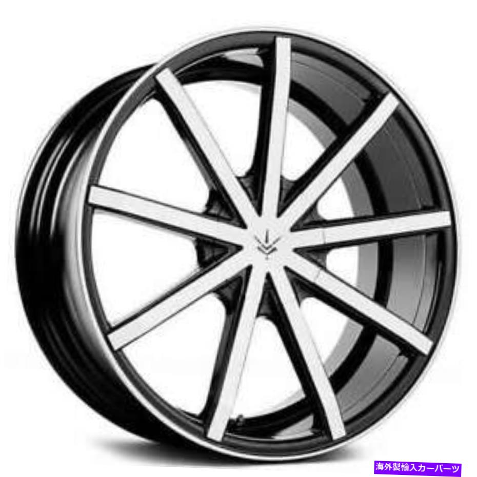 ホイール 4本セット (4)20 "Verde Wheels V69 Contra Gloss Black機械加工リム(B44) (4) 20" Verde Wheels V69 Contra Gloss Black Machined Rims(B44)【並行輸入品】|Us Custom Parts Shop USDM