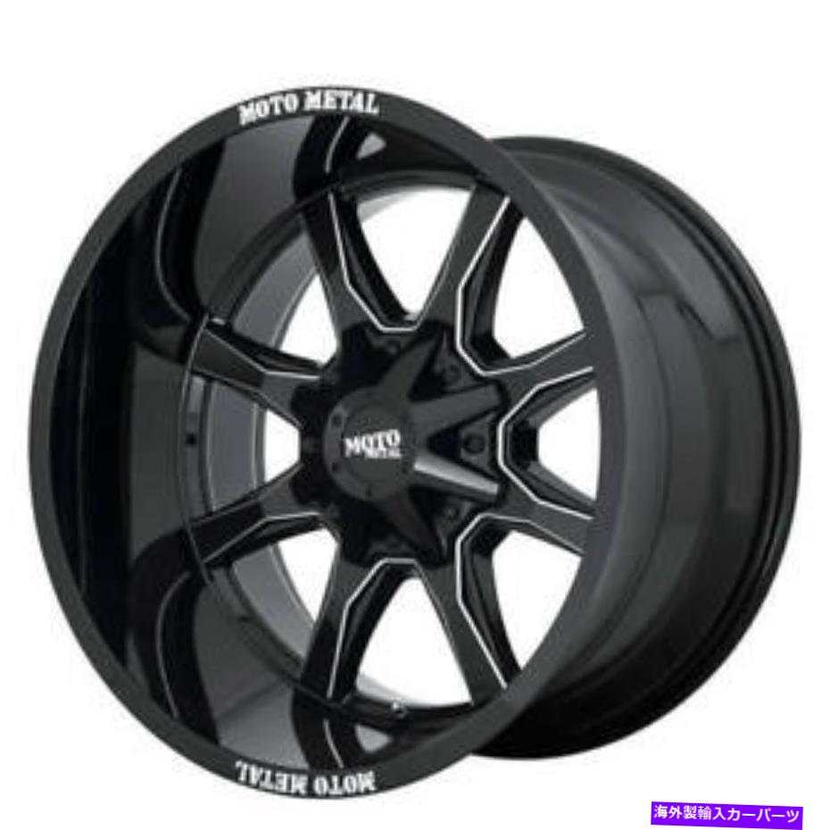 ホイール 4本セット (4)20x12 "Moto Metal Wheels Mo970 Gloss Black W Milled Off Road Rims(B44) (4) 20x12" Moto Metal Wheels MO970 Gloss Black w Milled Spoke Off Road Rims(B44)【並行輸入品】|Us Custom Parts Shop USDM