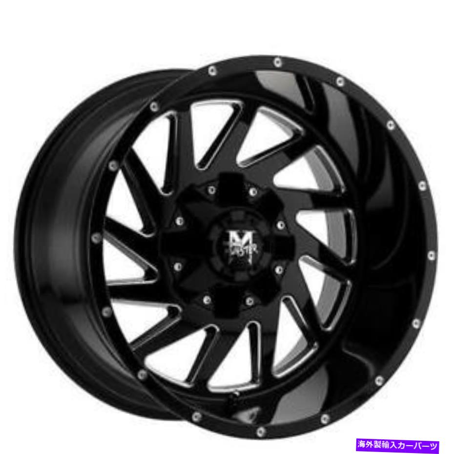ホイール 4本セット (4)20x12 "オフロードモンスターホイールM12マットブラックミリングリム(B43) (4) 20x12" Off Road Monster Wheels M12 Matte Black Milled Rims(B43)【並行輸入品】|Us Custom Parts Shop USDM